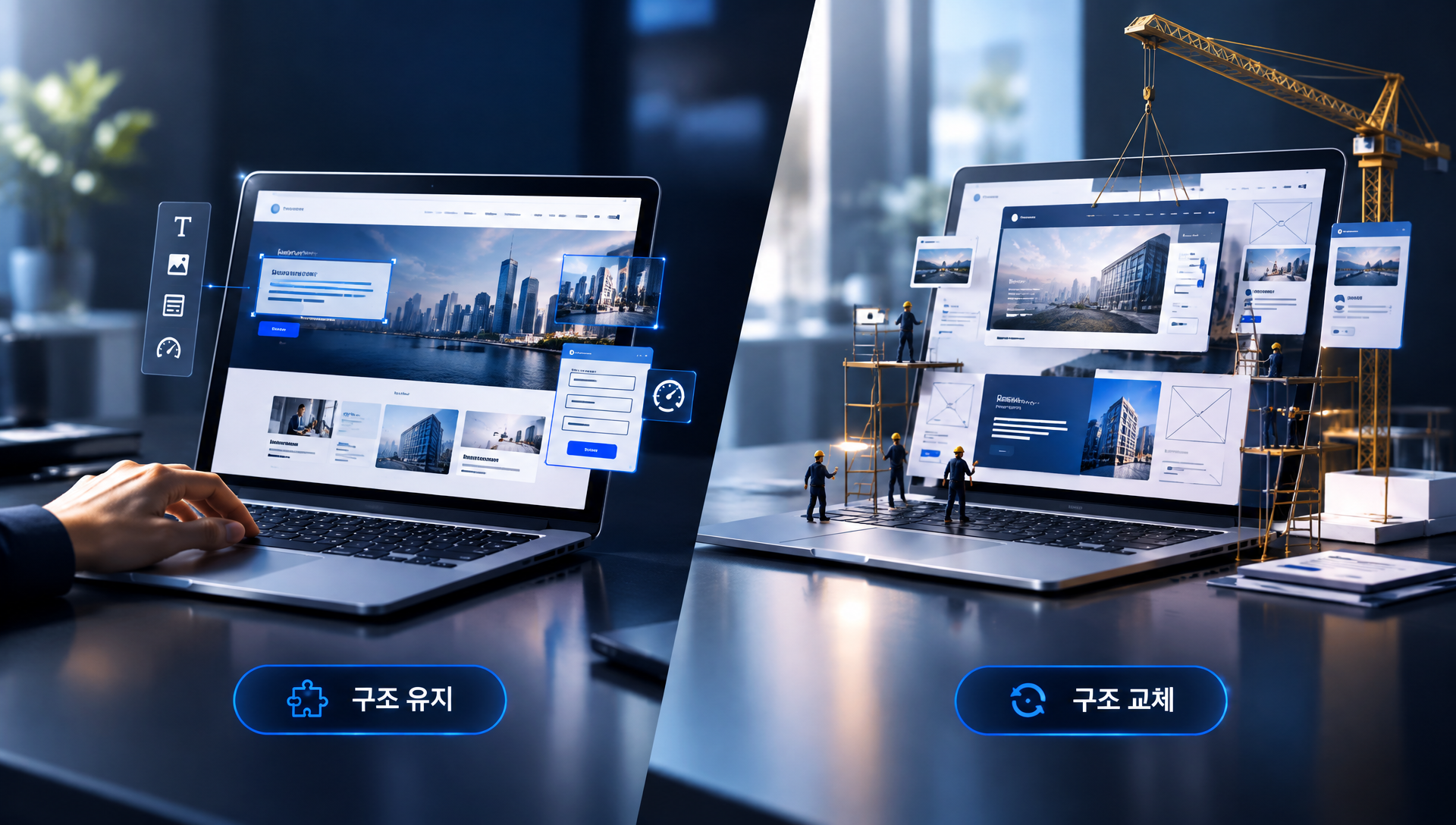홈페이지 리뉴얼 vs 부분 수정, 갈아엎기 전 판단 기준 5가지