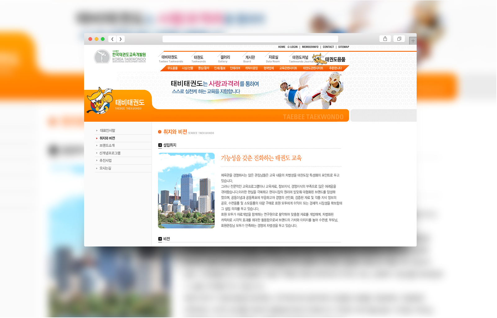 con01.jpg 태비태권도 본부 웹페이지제작