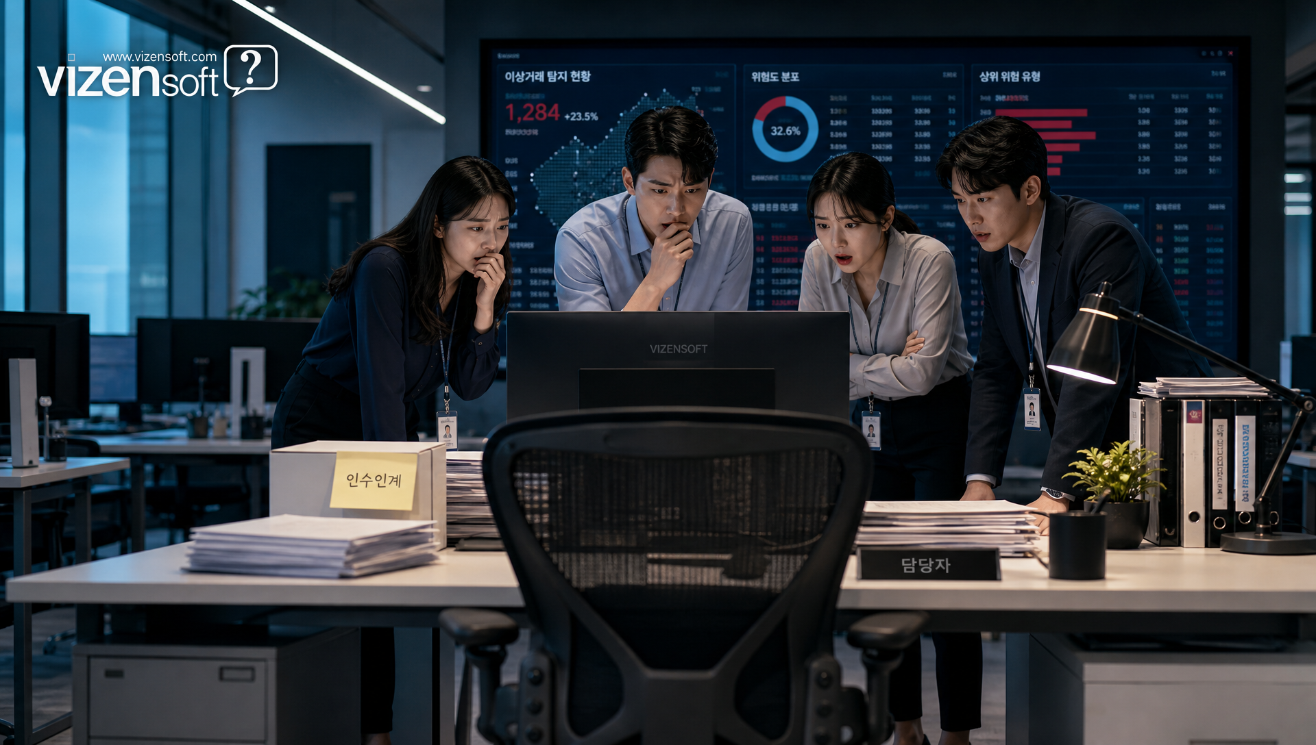 속인성 리스크로 인한 조직 판단력 저하를 시각화한 차트