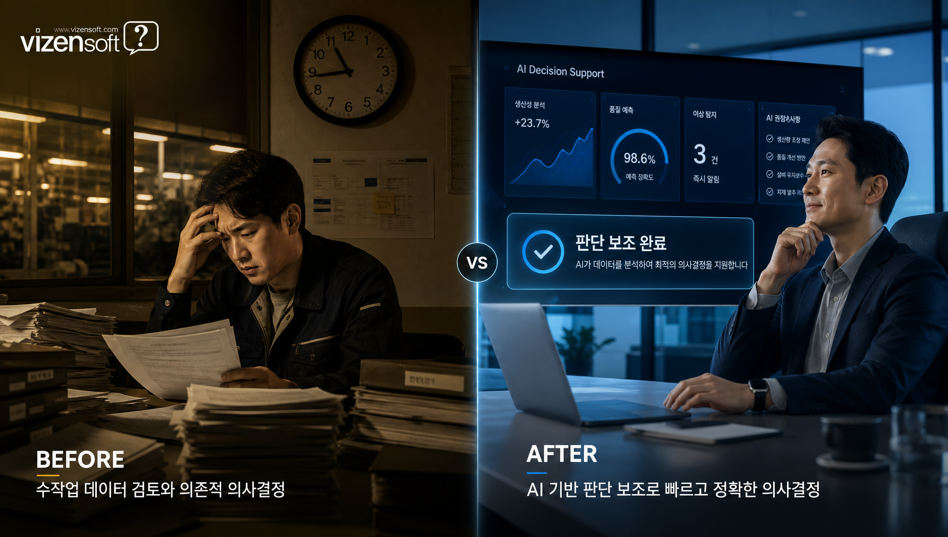 자동차 부품·소비재 유통·전자 부품 제조업 AI 도입 전후 성과 비교