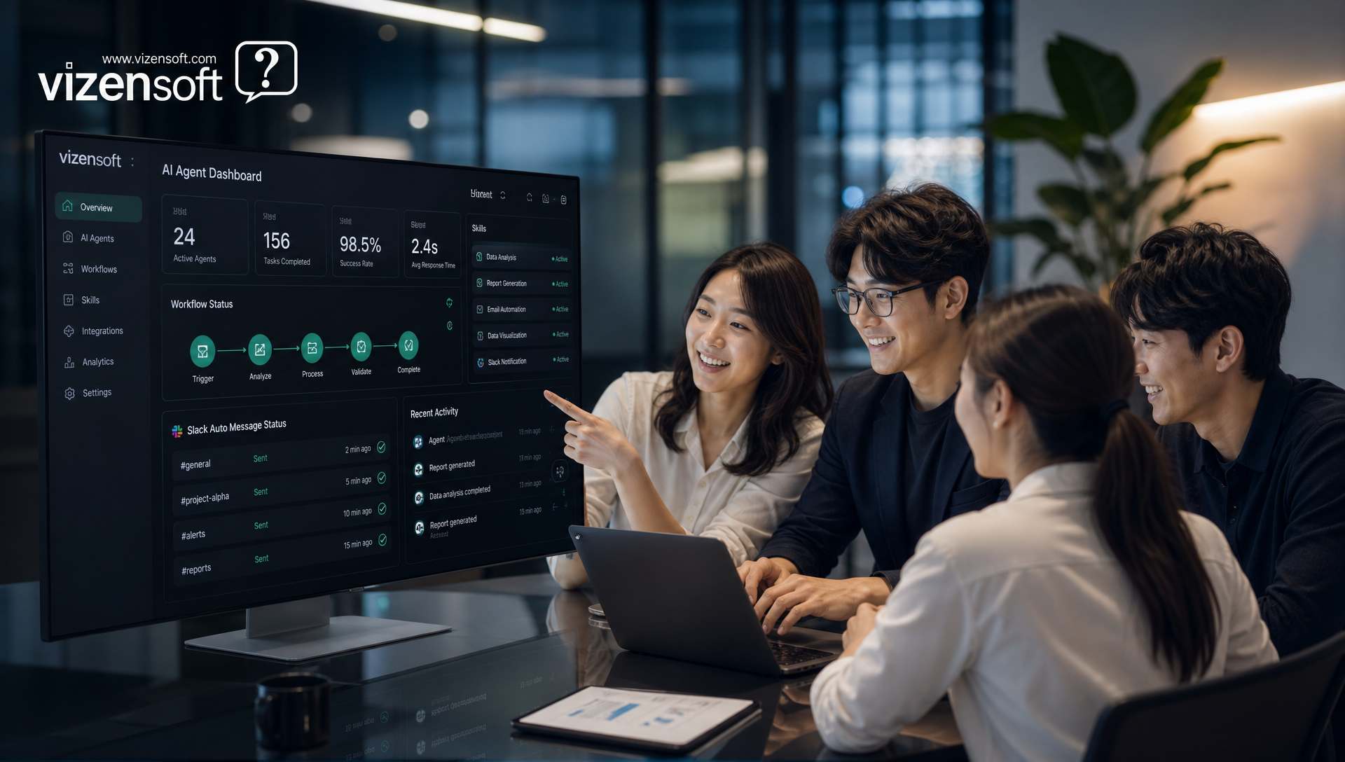 VIZENSOFT 컨설팅 연락처 및 마무리 인사말