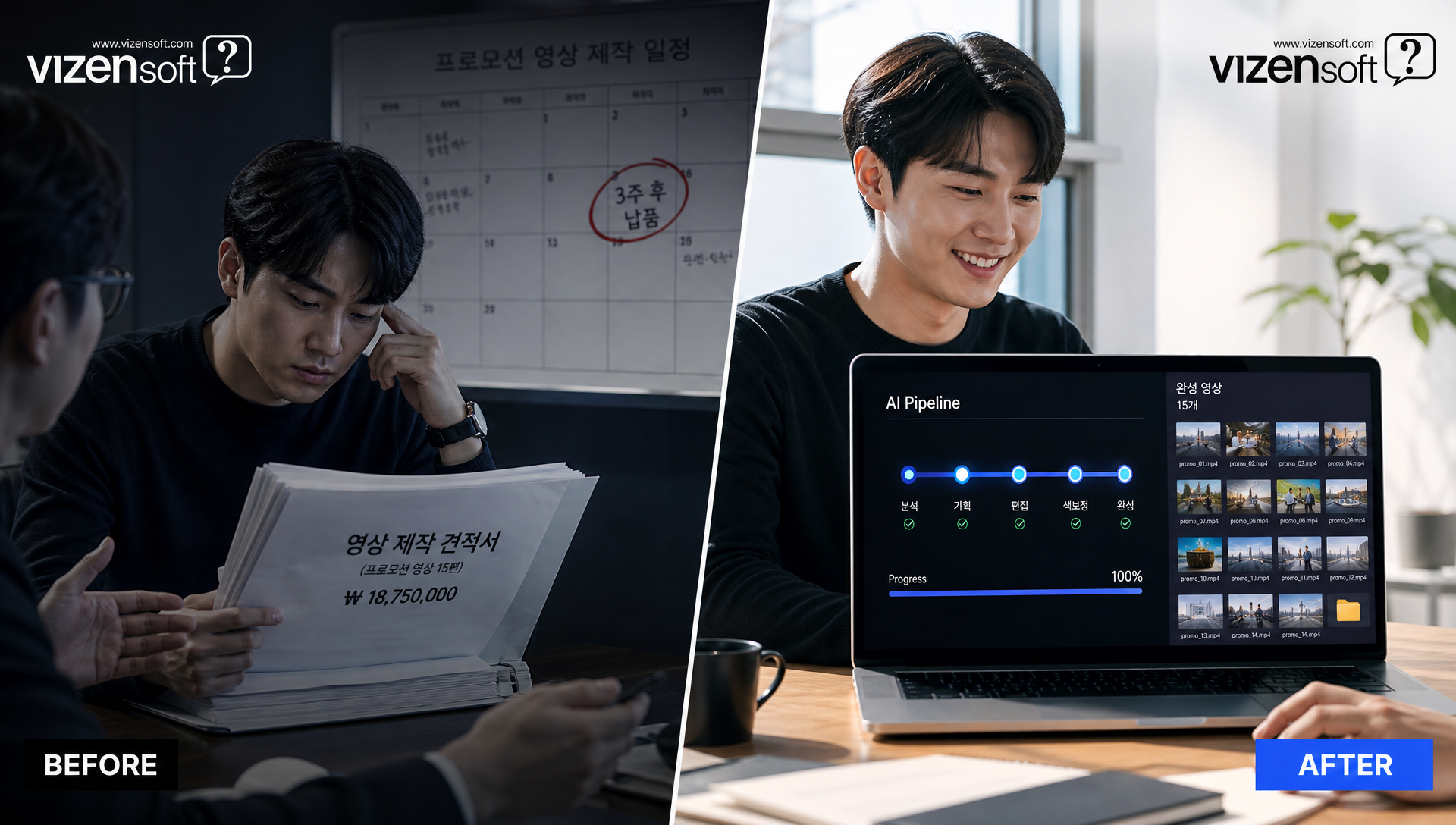 뷰티 D2C 브랜드와 프랜차이즈 매장의 AI 영상 자동화 활용 사례 설명