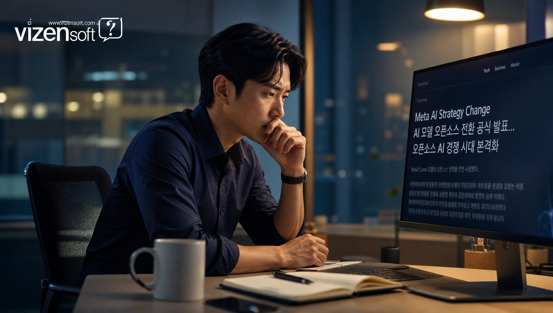 메타 Llama 오픈소스 AI에서 폐쇄형 Muse Spark로의 전략 전환을 나타내는 다이어그램