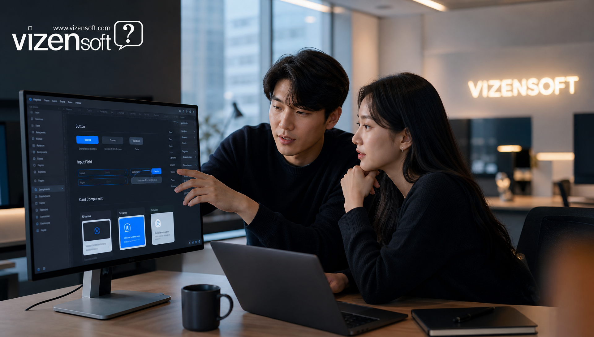 디자인 시스템의 개념을 설명하는 UI 컴포넌트와 디자인 가이드라인 시각화