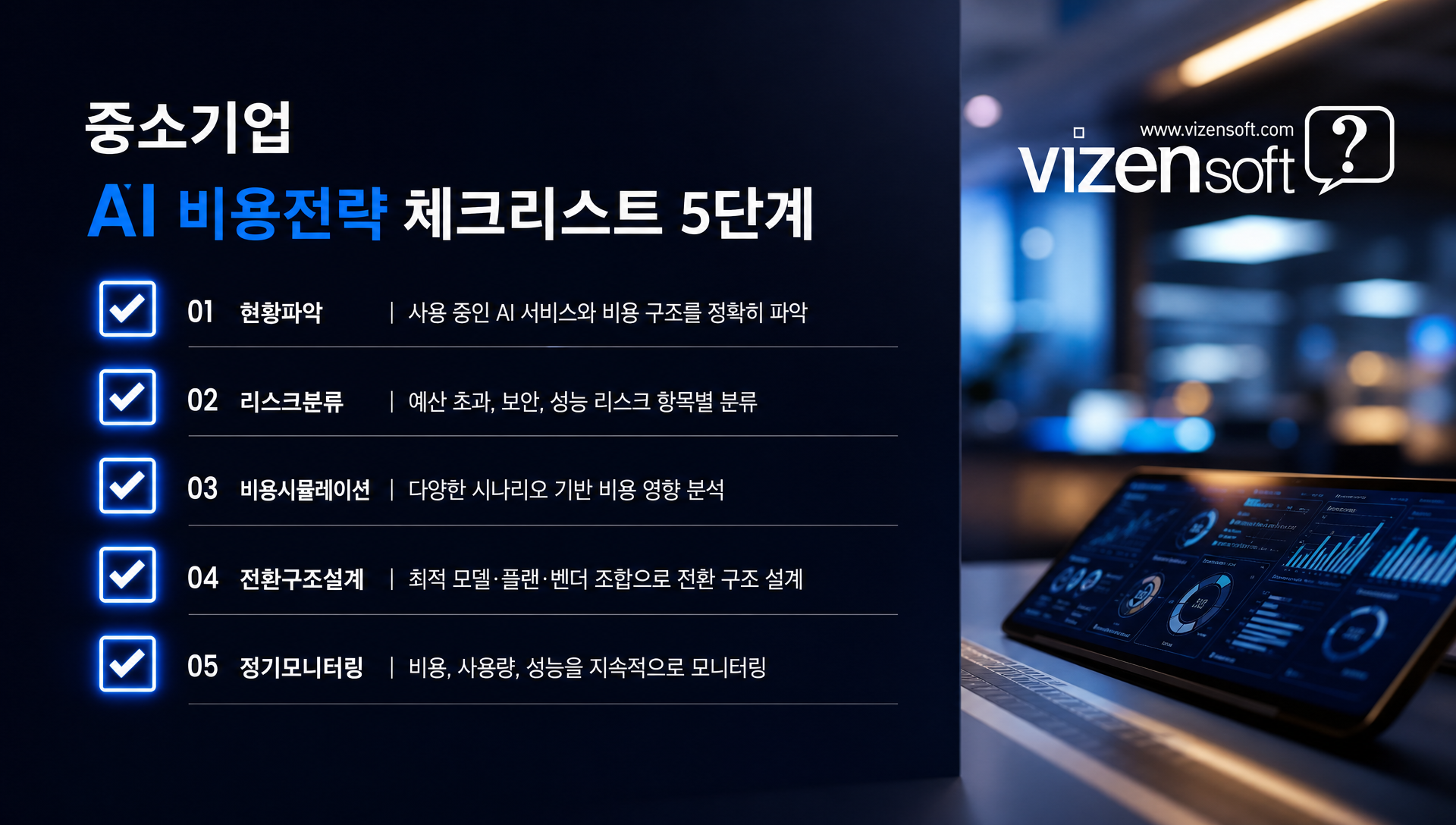 AI 비용전략 체크리스트 5단계 실행 가이드