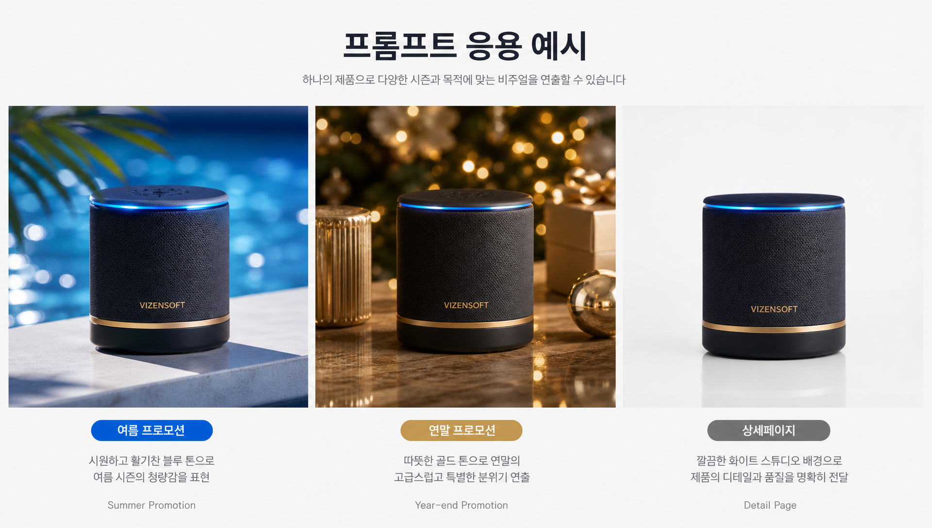 계절별 프로모션 이미지 생성을 위한 프롬프트 변형 예시