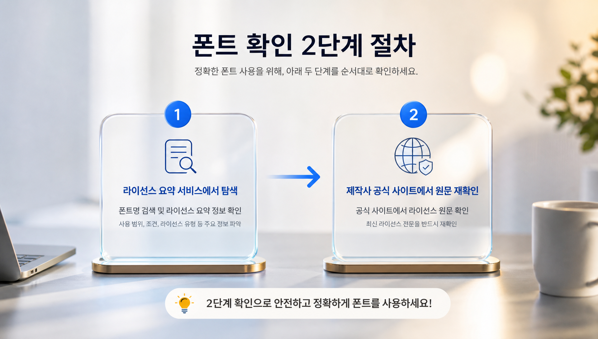 폰트 라이선스 확인 체크리스트 항목 정리표
