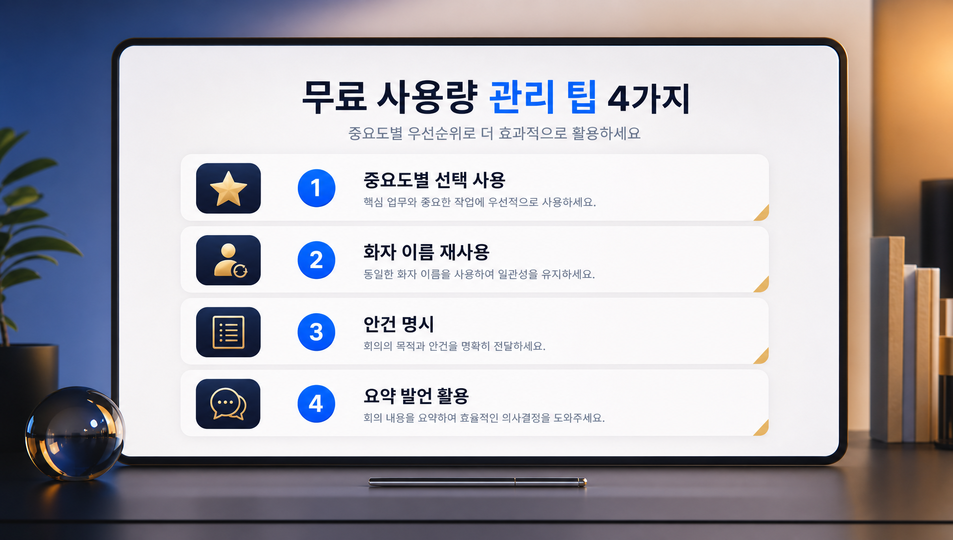 클로바노트 무료 사용량 확인 및 마이페이지 설정 화면