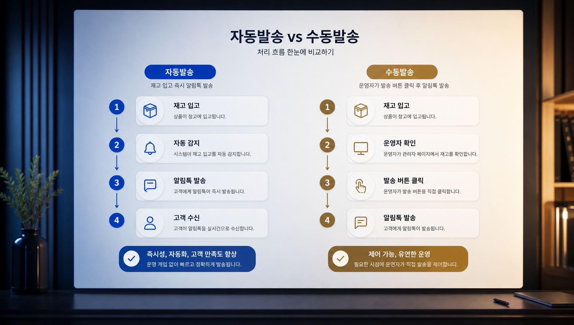 재입고 알림 자동발송과 수동발송 방식 비교