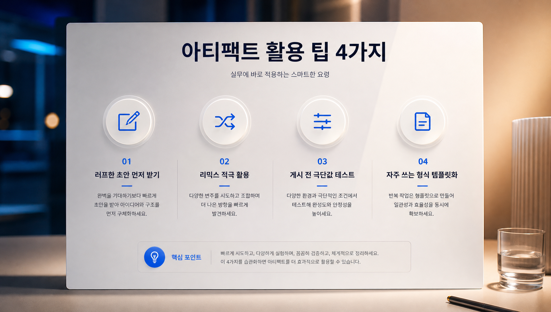 아티팩트 템플릿 저장과 반복 사용으로 작업 속도를 높이는 베스트 프랙티스