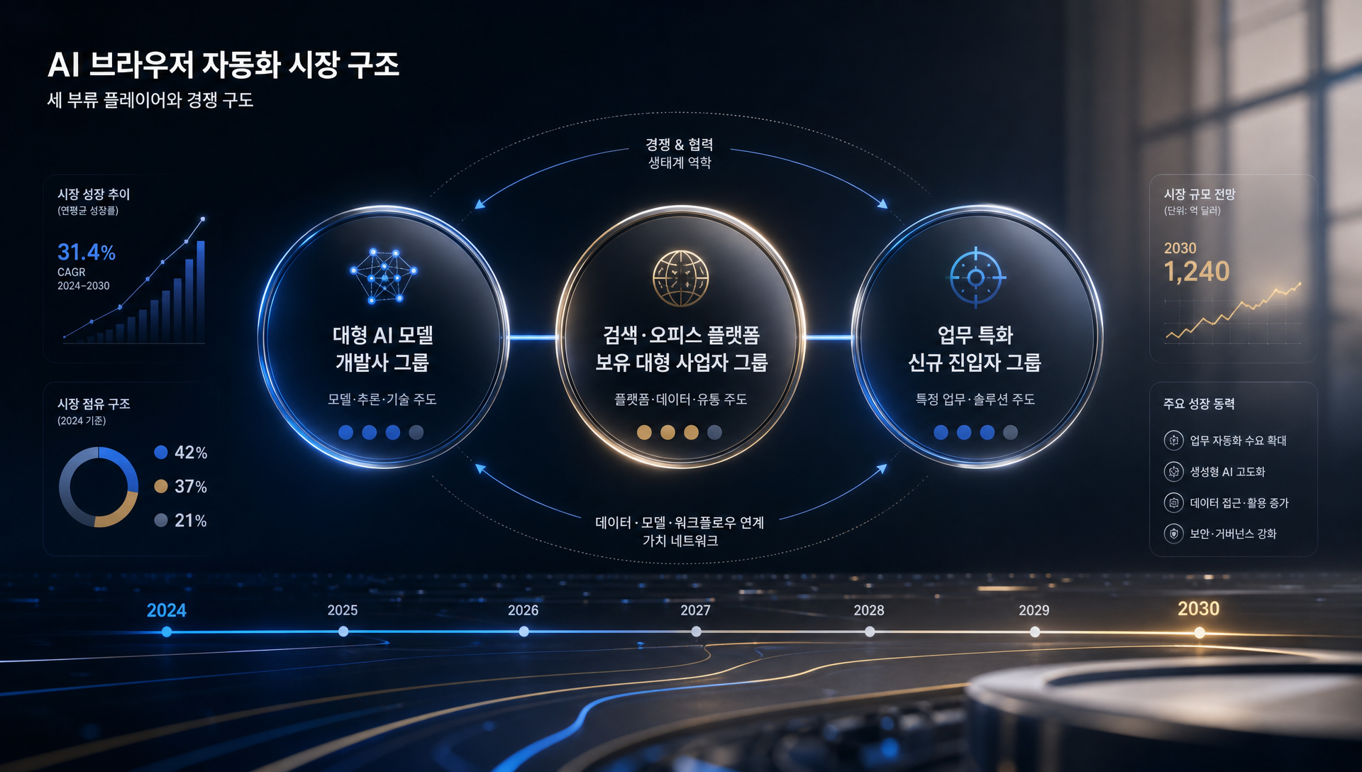AI 모델 개발사·검색플랫폼·스타트업의 브라우저 자동화 경쟁 구도