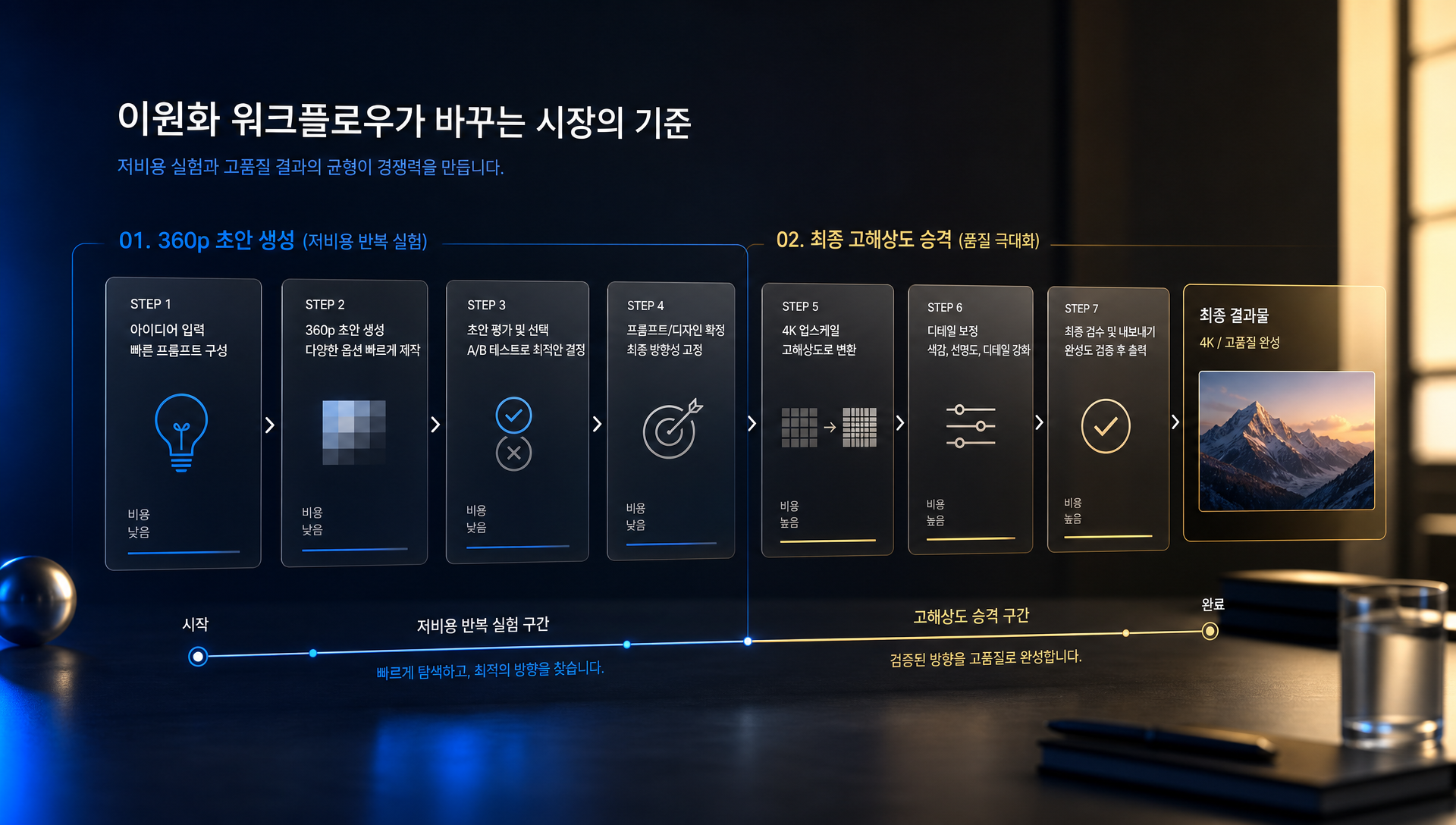 360p 저해상도 프로토타이핑을 통한 비용 절감 및 실험 프로세스