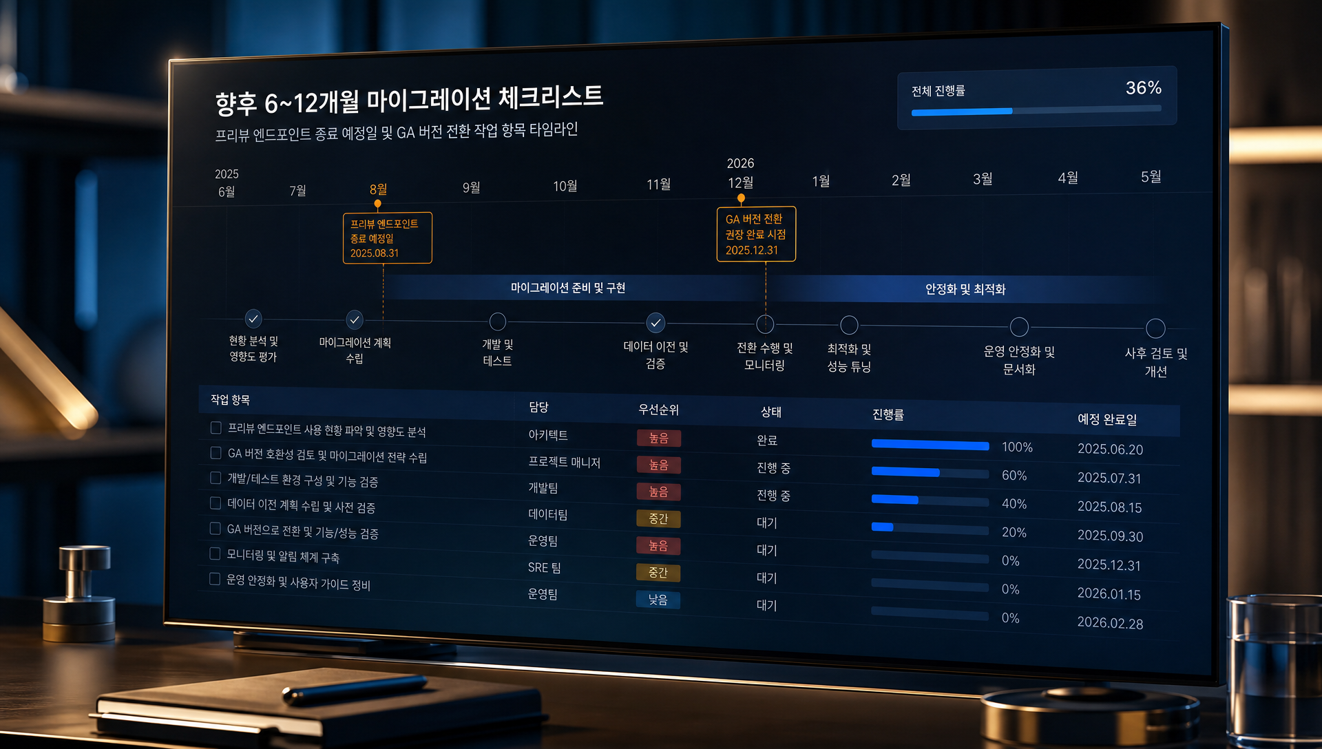 프리뷰 엔드포인트 종료 후 GA 모델 마이그레이션 체크리스트