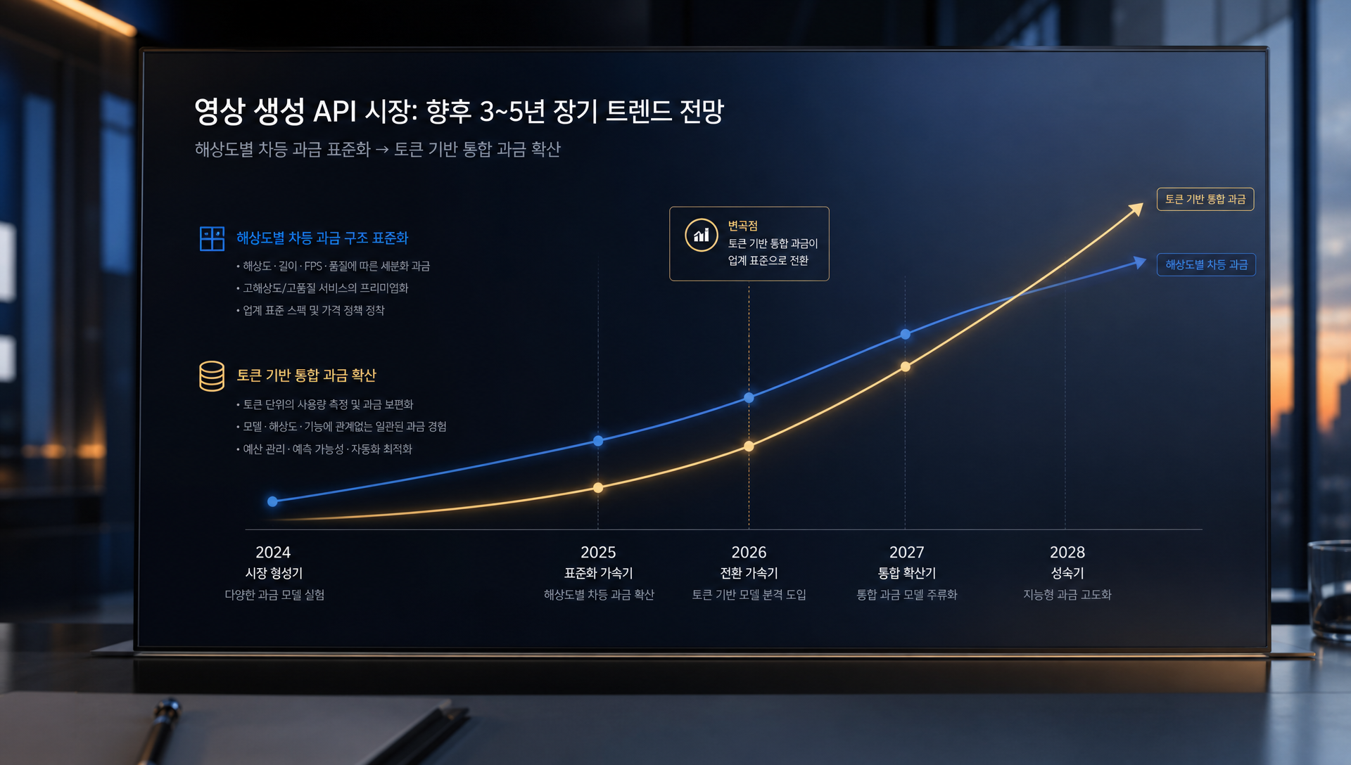 향후 3~5년 영상 생성 API 시장의 해상도 차등 과금 표준화 전망