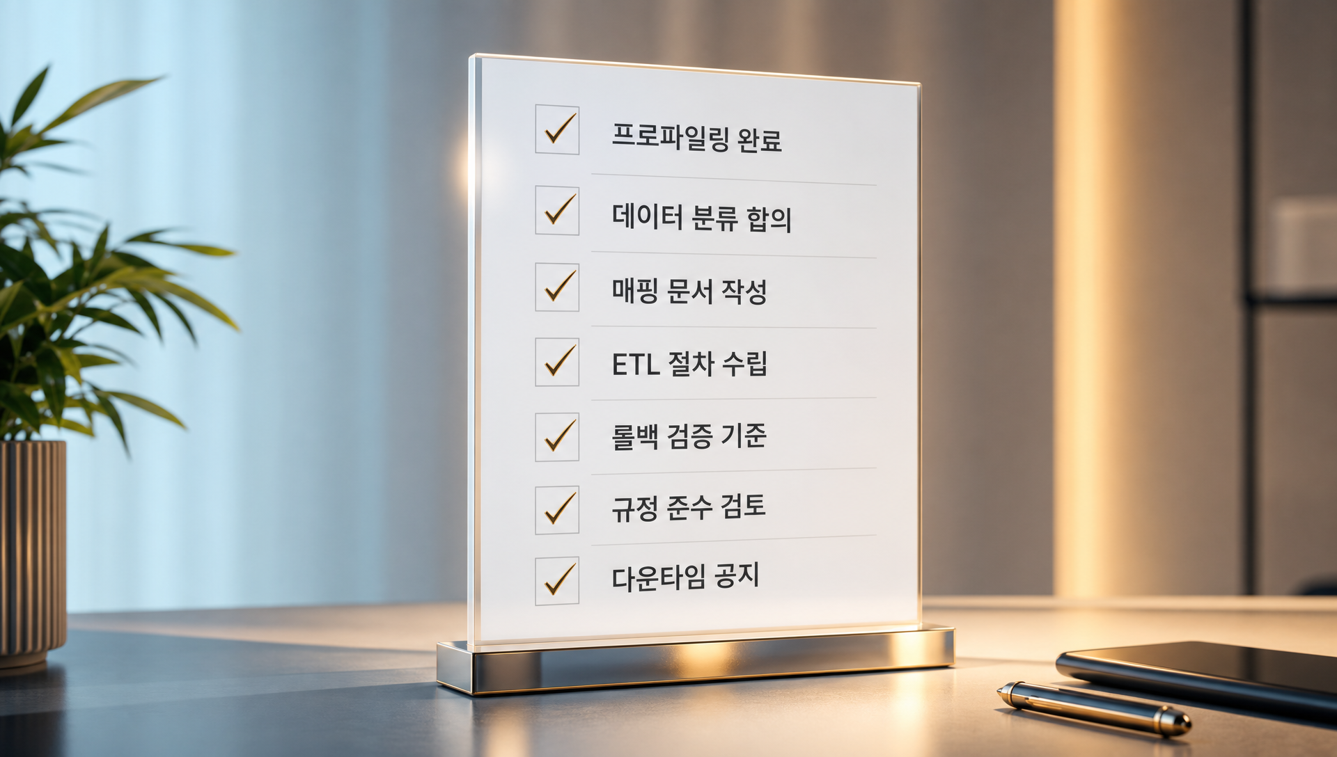개발 착수 전 데이터 마이그레이션 점검 체크리스트