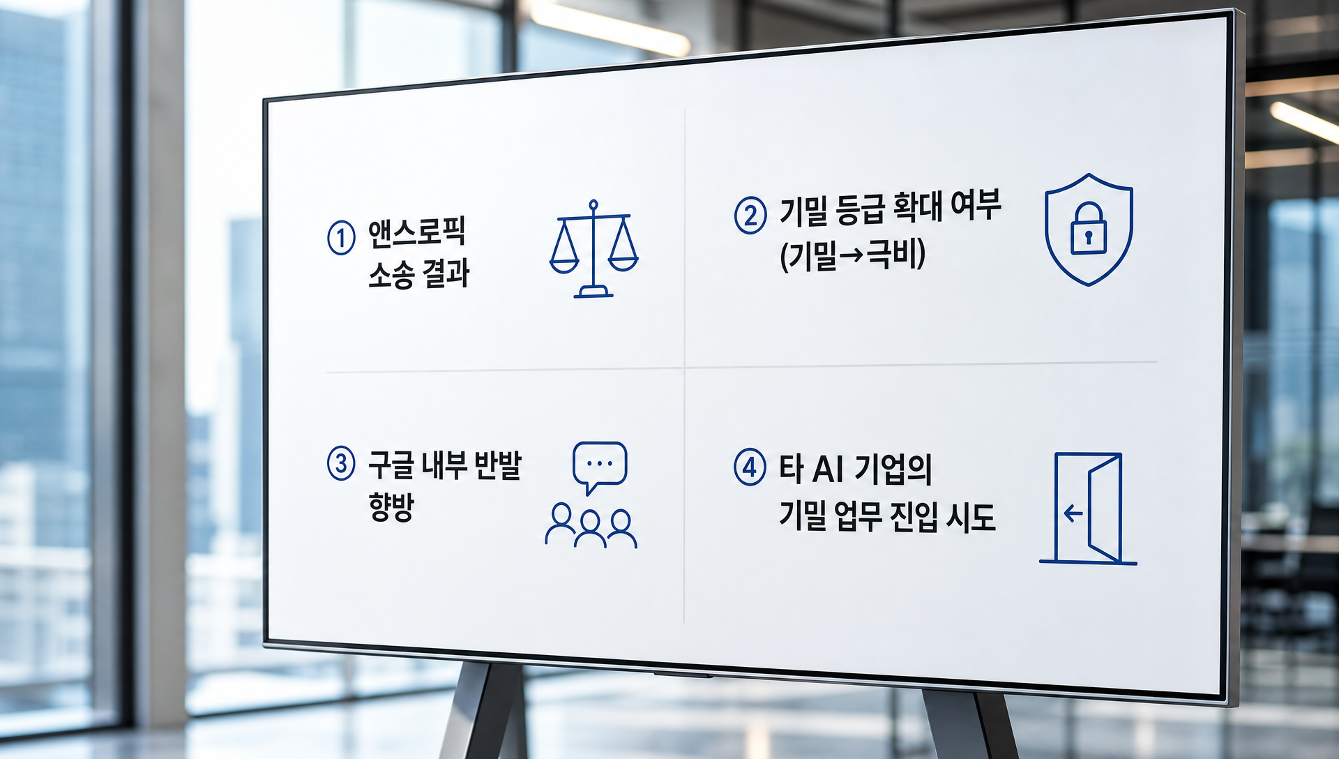 향후 6개월~12개월 소송 결과, 기밀 등급 확대, 내부 반발 등 주요 변수 예측 요소