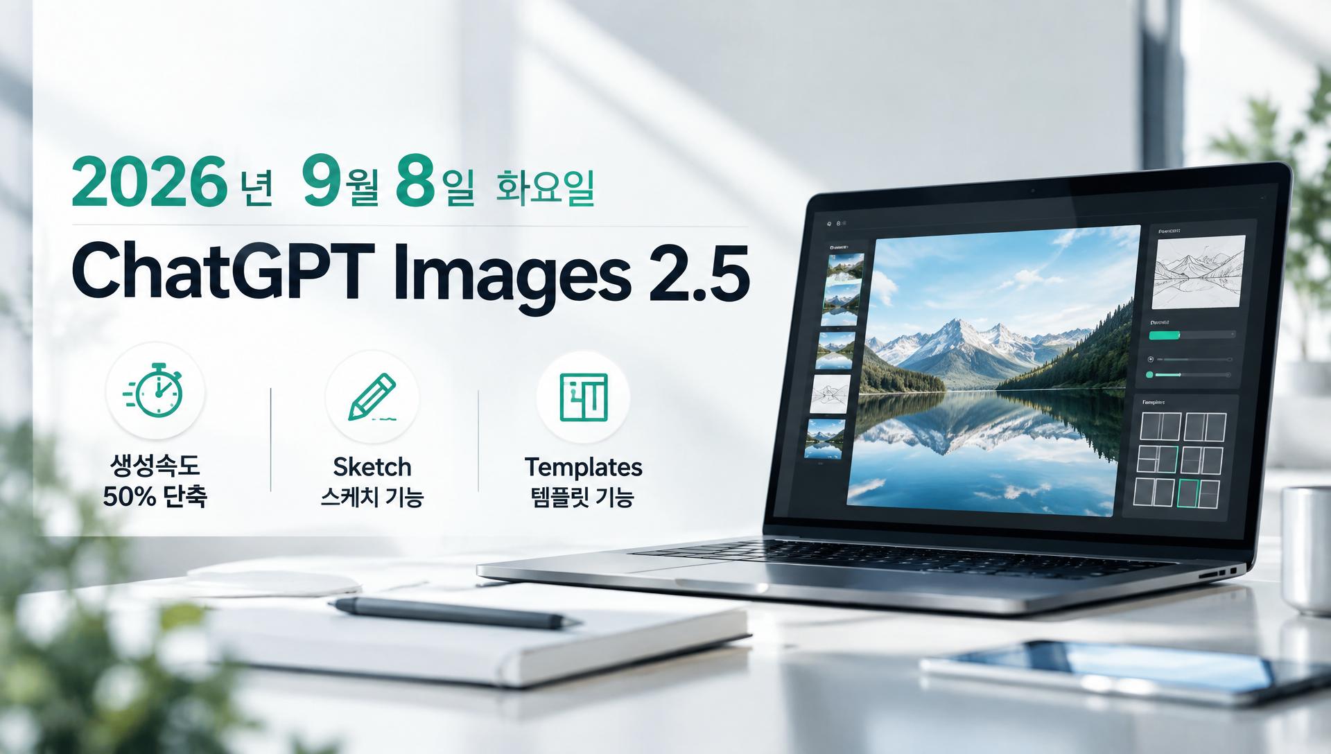 ChatGPT Images 2.5 스케치 기능으로 손그림을 AI 이미지로 변환하는 과정