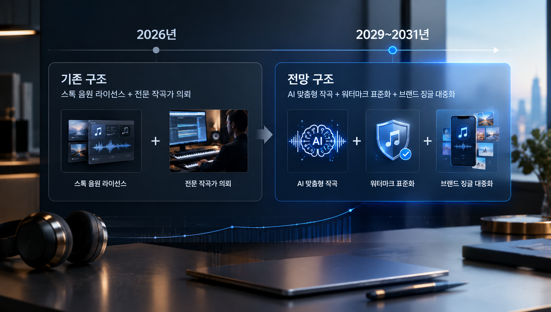 3-5년 중장기 AI 음악 생성 시장 구조 변화 전망
