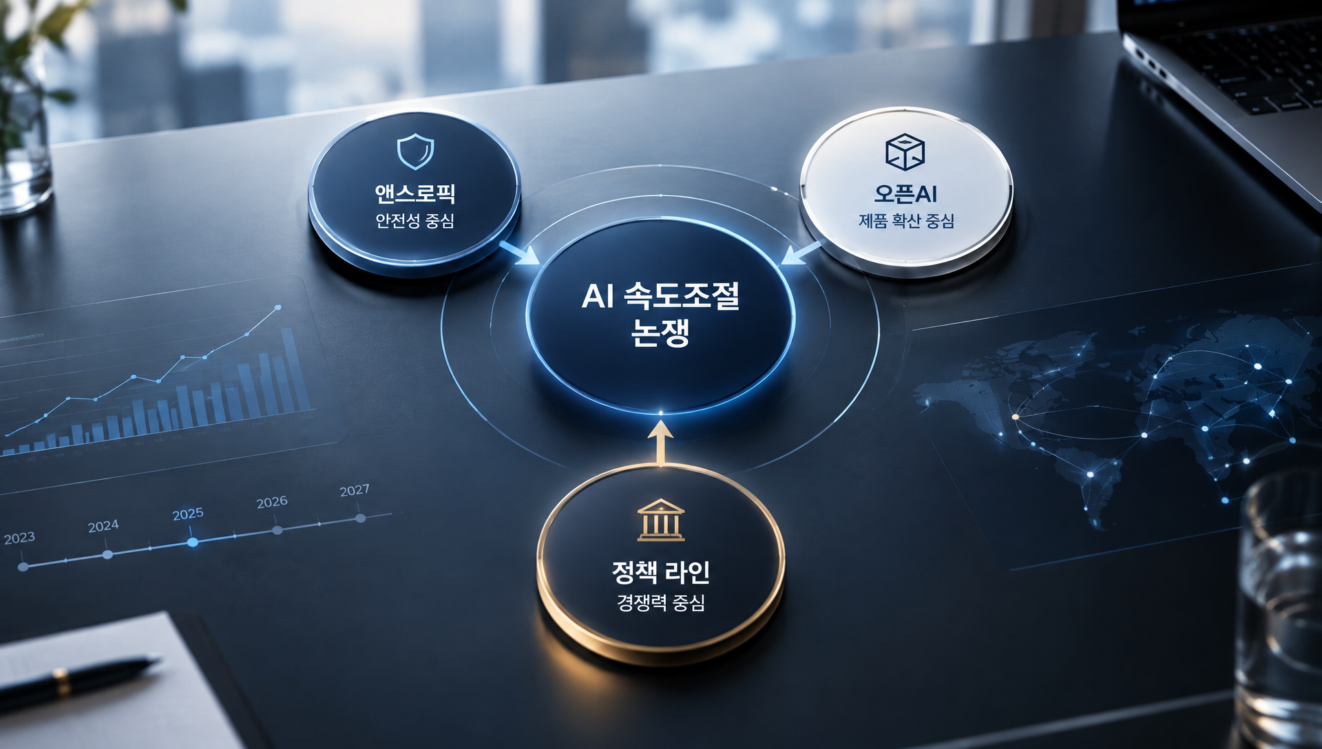 AI 모델 능력 향상과 정렬 검증 속도의 격차 설명 그래프