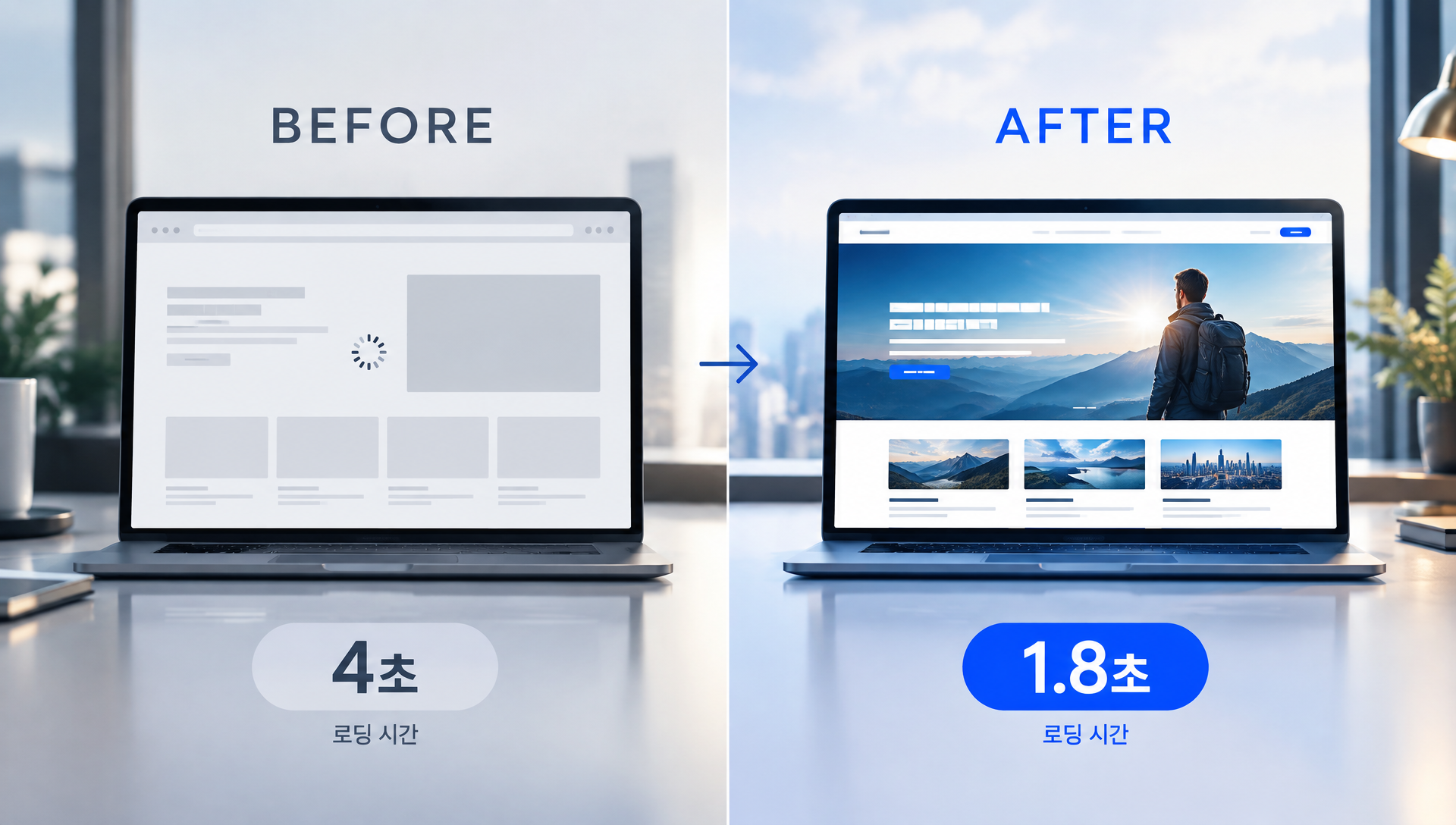 Core Web Vitals LCP 지표와 성능 측정 기준을 설명하는 다이어그램