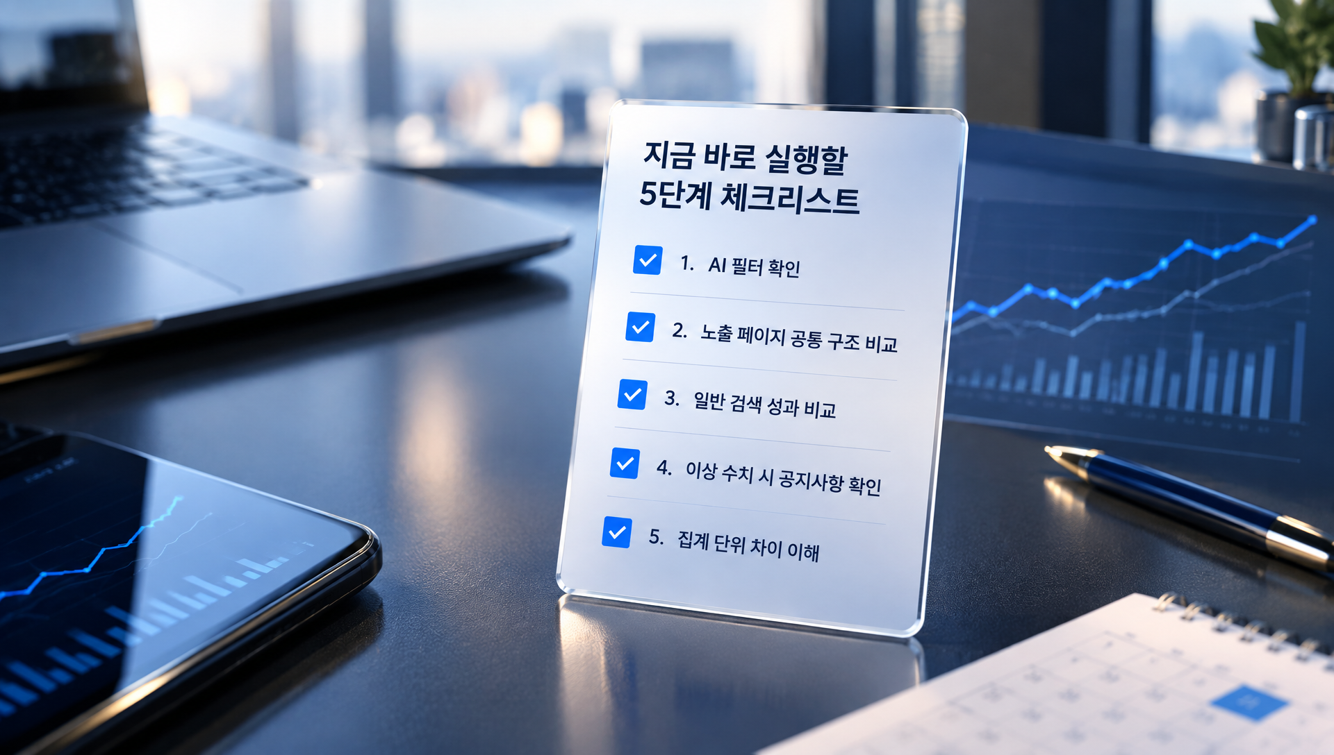AI 검색 유입 개선 실행 체크리스트 다섯 가지 항목