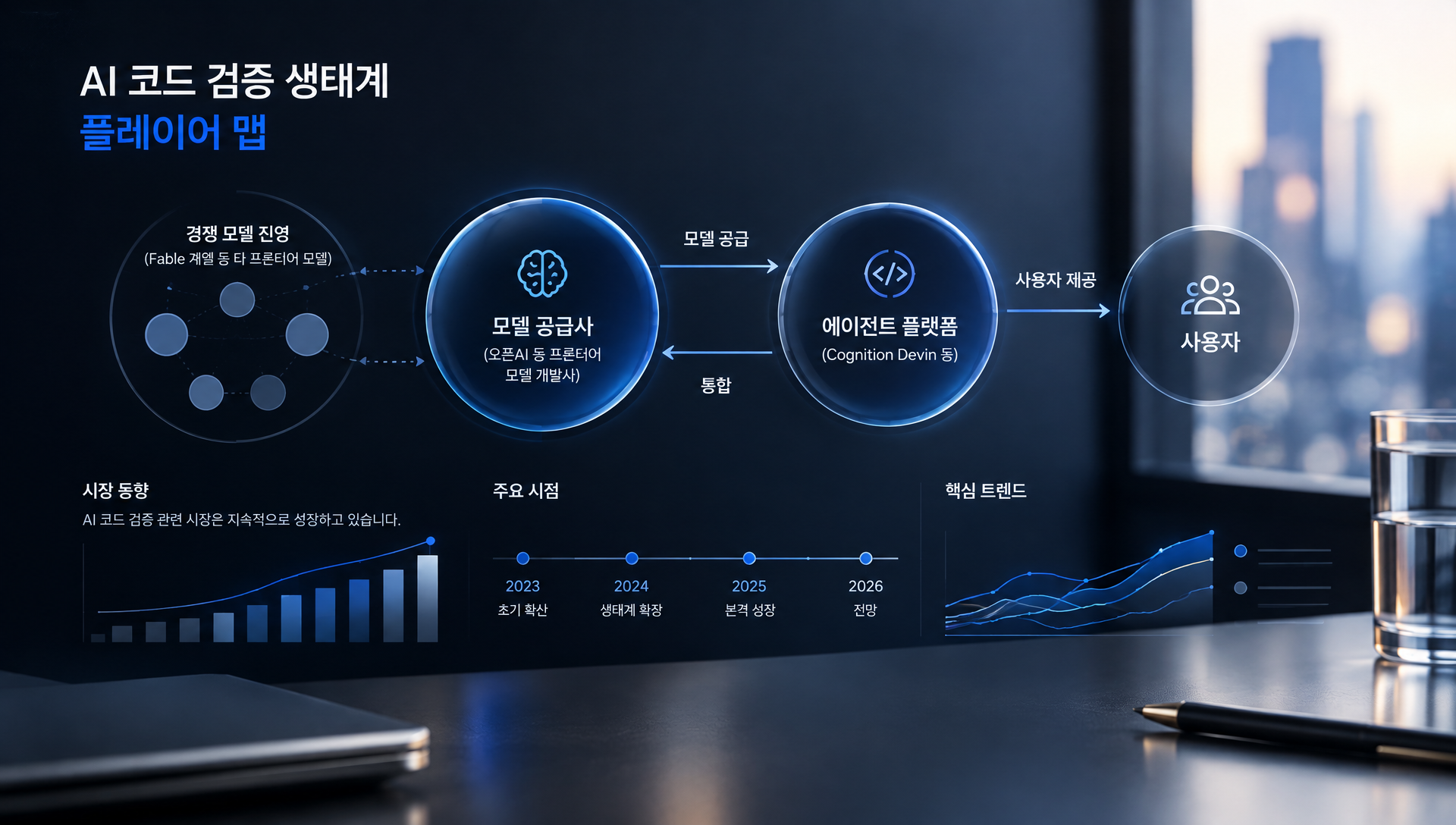 오픈AI, Cognition, 경쟁 업체의 AI 코딩 시장 포지셔닝 구조