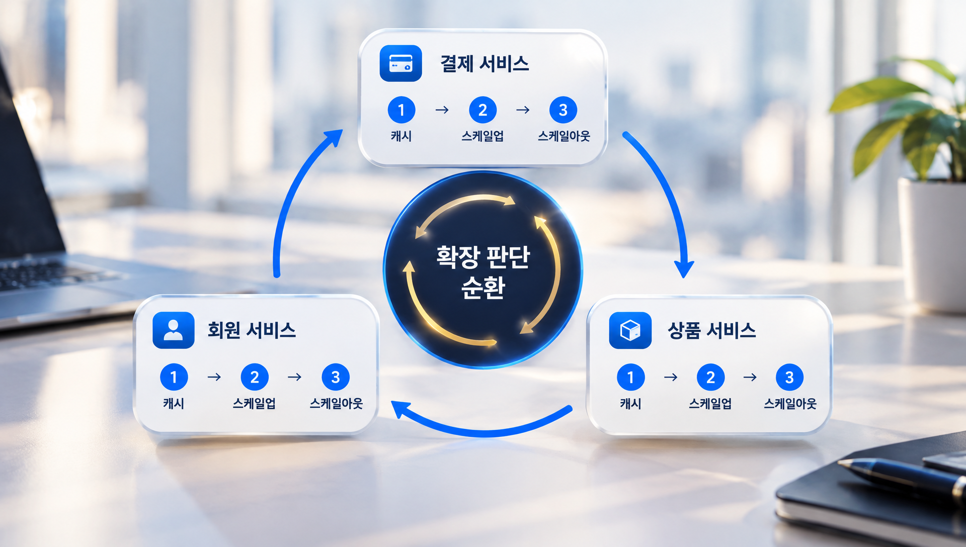 서비스 성장 단계별 반복적 확장 프로세스