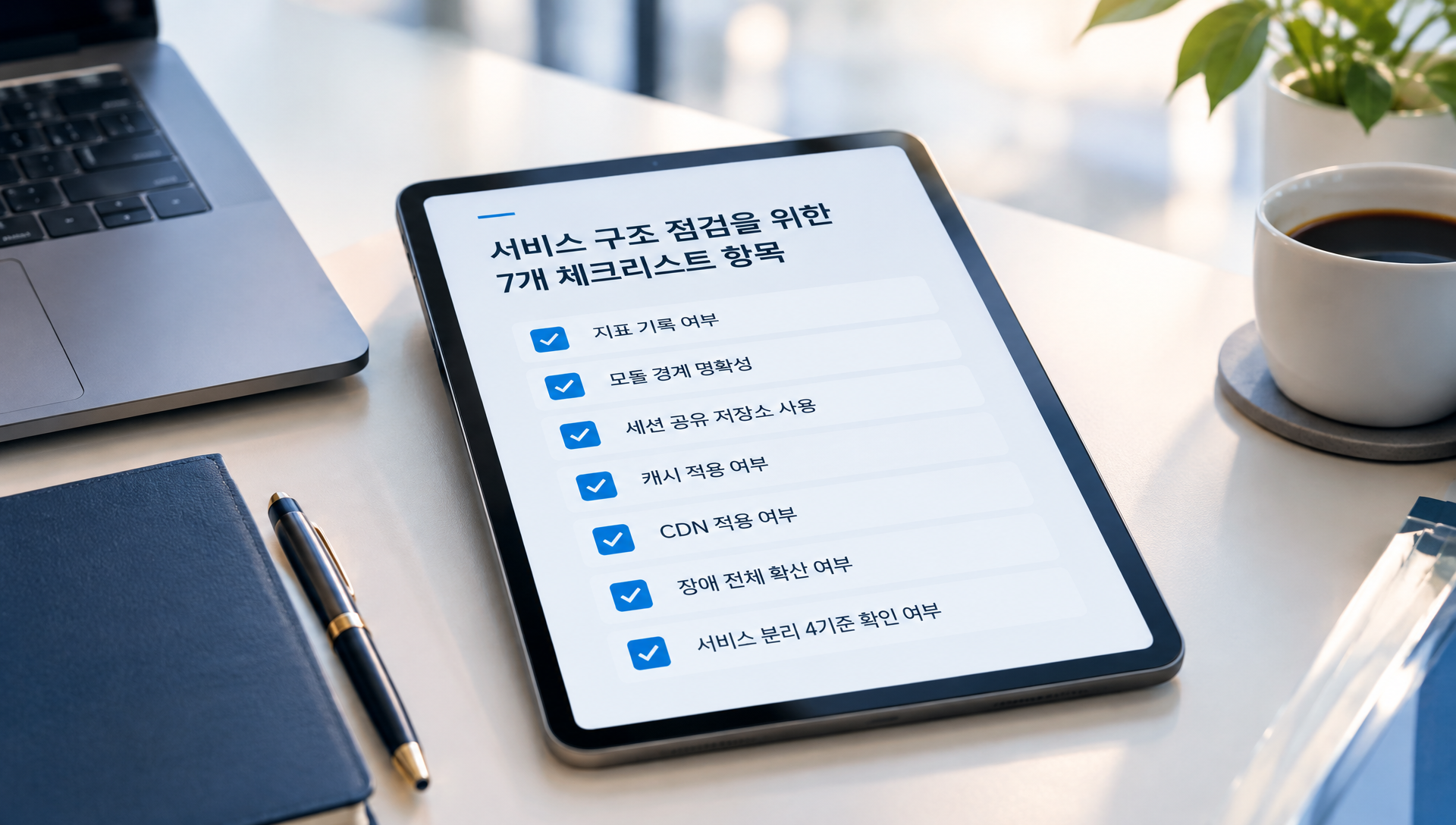 서비스 구조 점검 체크리스트와 판단 기준