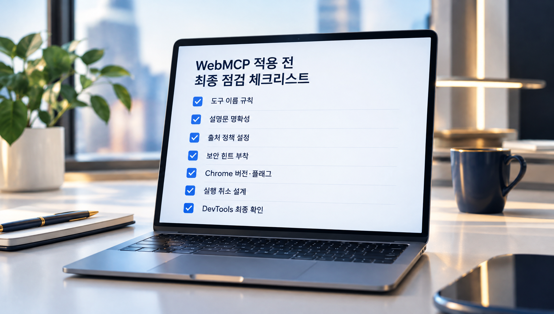 WebMCP 도구 등록 배포 전 최종 점검 체크리스트 항목