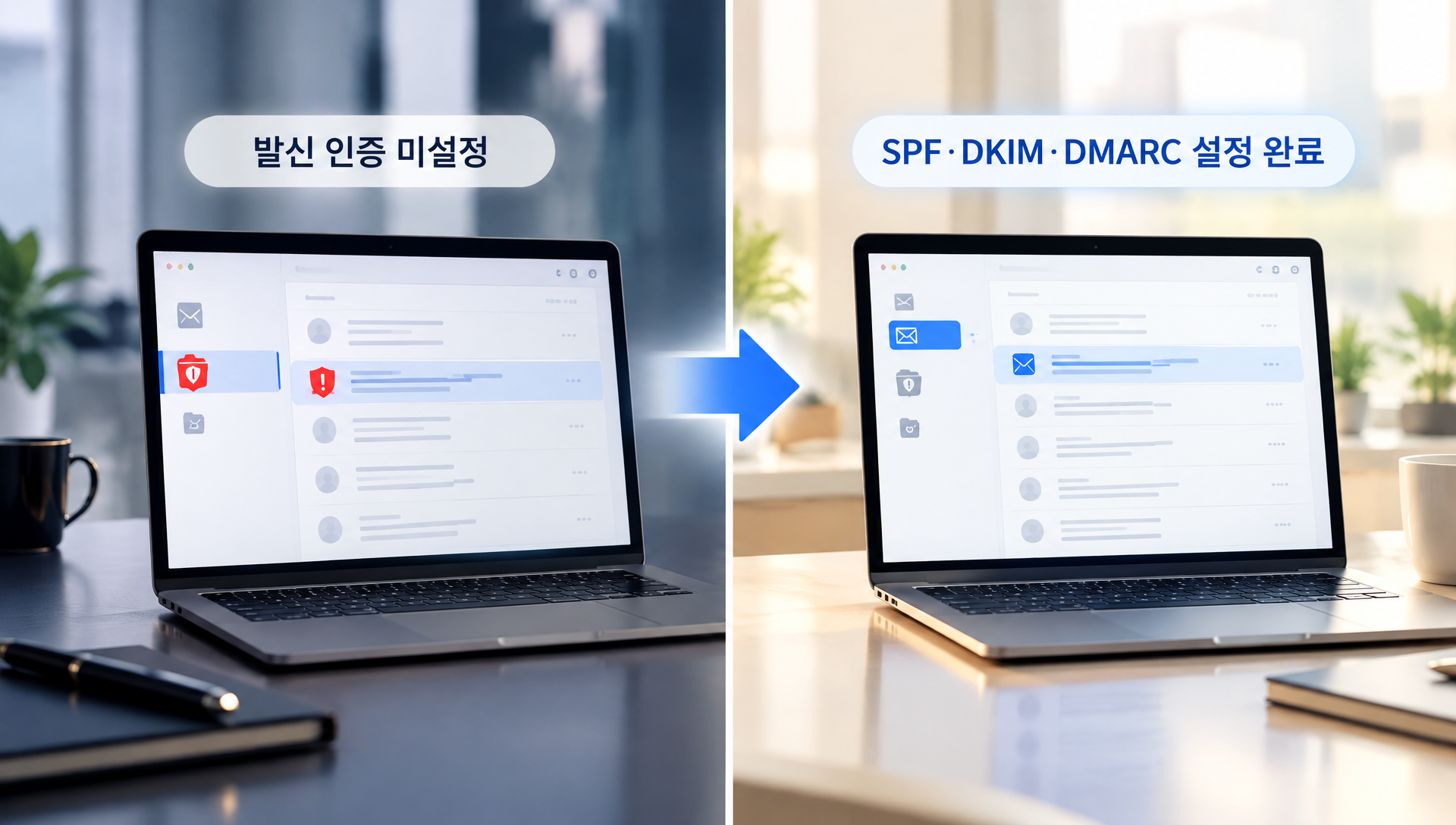 홈페이지 문의 메일이 스팸함으로 가는 이유를 설명하는 이미지