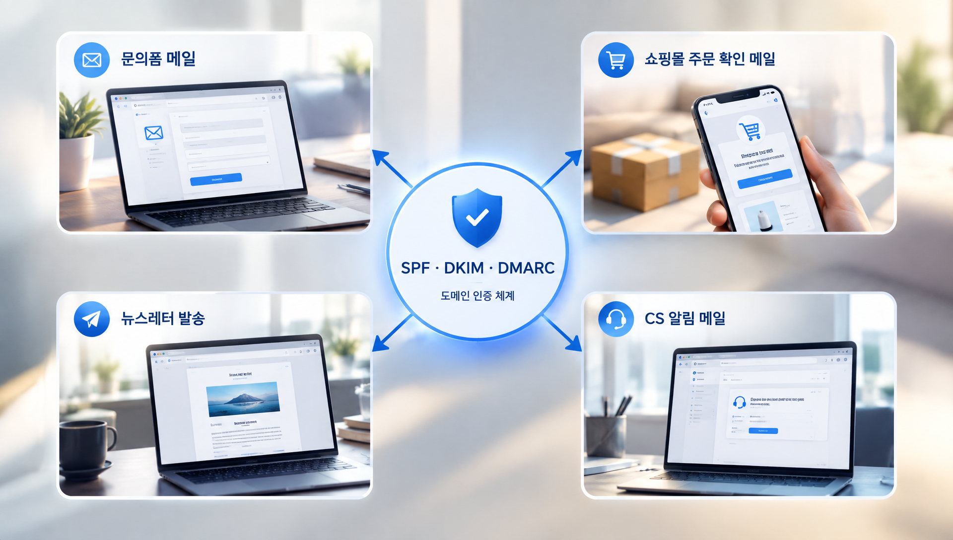 발신 도메인 인증 설정의 마케팅, 주문, CS 메일 등 전체 메일 시스템 확장