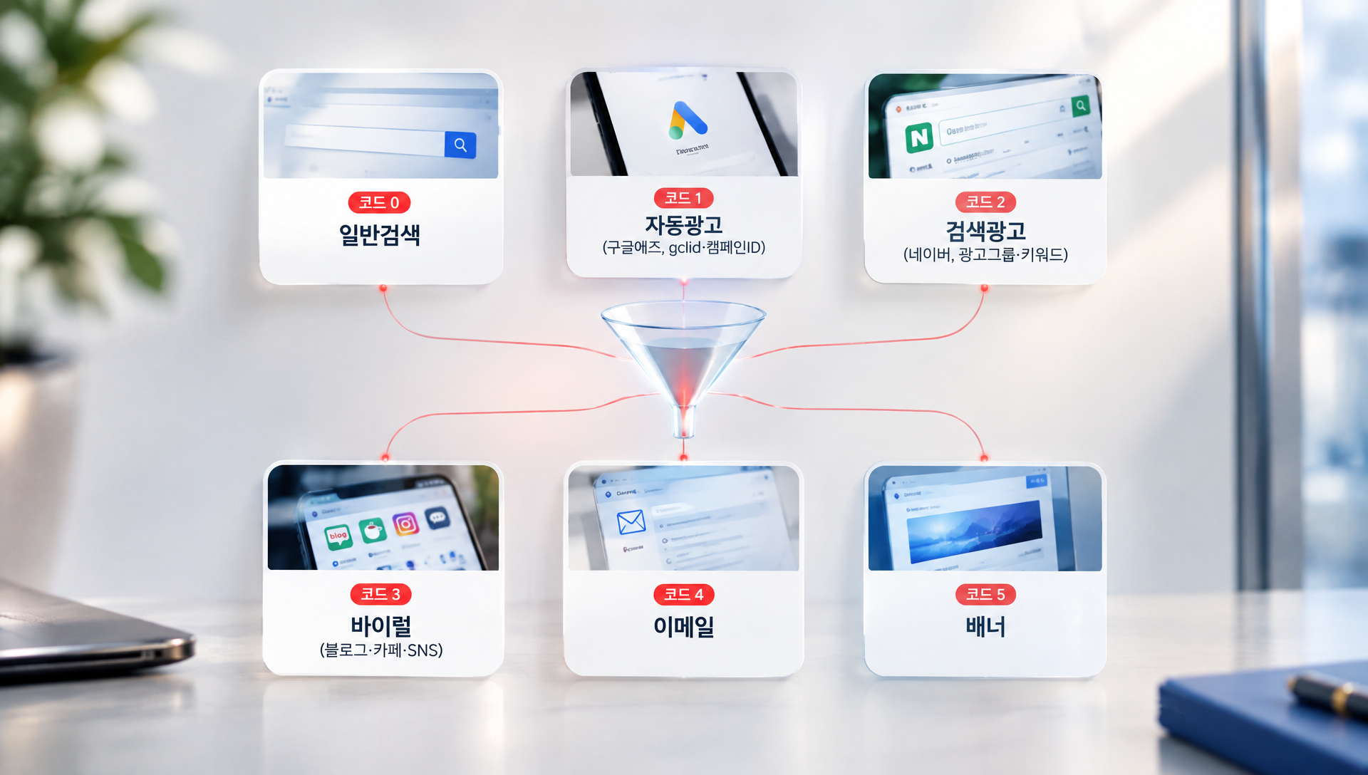 마케팅분석 도구 광고채널 추적 URL 설정화면