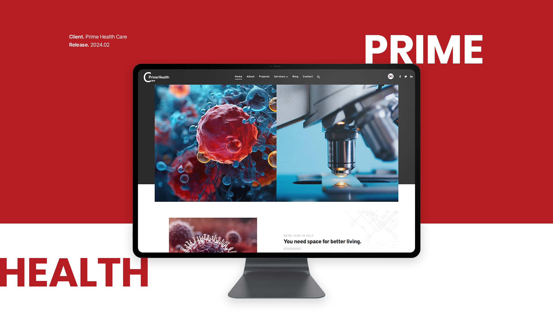 프라임헬스케어 홈페이지제작