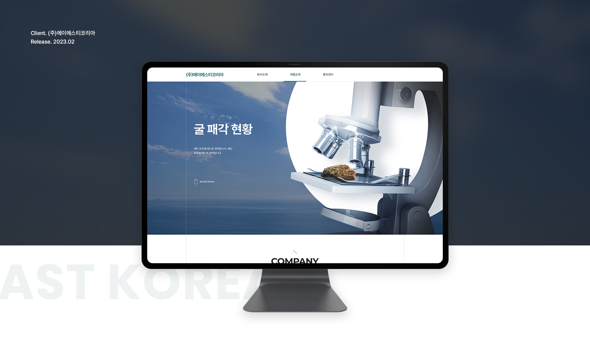 (주)에이에스티코리아 홈페이지제작