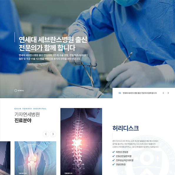 가자연세병원 홈페이지제작