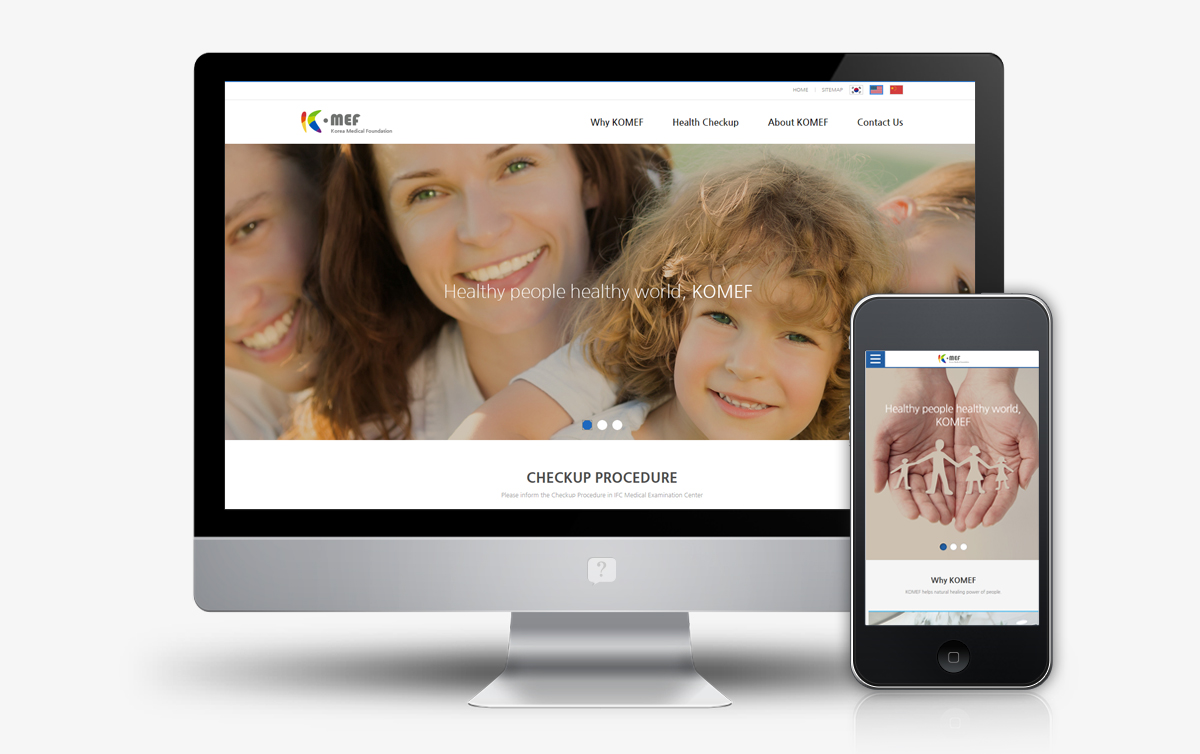 한국의료재단_ 영문 모바일홈페이지제작
